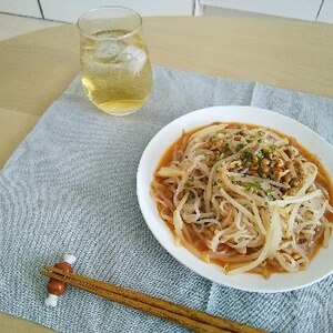 キムチ納豆パスタ